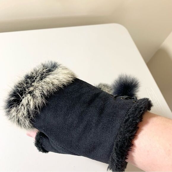 NWT Fjallprodukter AB Fingerless Faux Fur Adjustable Gloves - Picture 4 of 9
